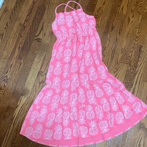 Girls neon pink sundress, 7/8